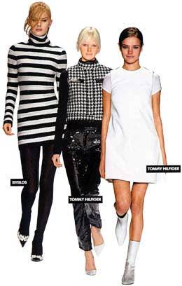 мода осень 2003 Черно-белая гамма